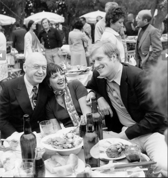 Otto Preminger, Liza Minnelli, and Ken Howard enjoy a repast in between promoting "Tell Me That You Love Me, Junie Moon" at Cannes on May 12, 1970.