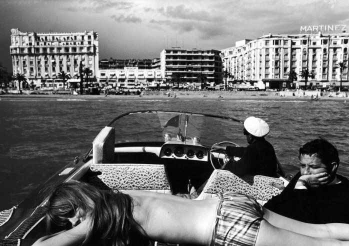 A scene from Cannes during the International Film Festival, 1962.
