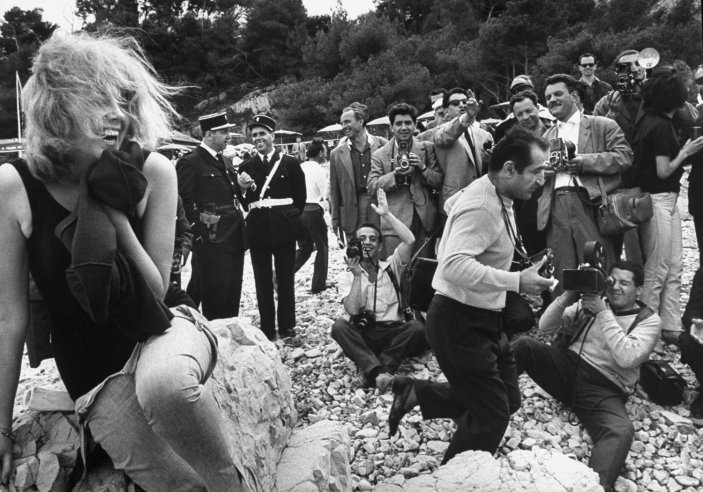 A Dutch actress, her name lost to history, poses for photographers at Cannes in 1962.