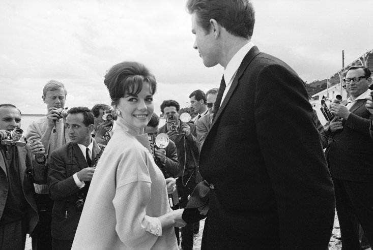 Natalie Wood and Warren Beatty, Cannes, 1962.