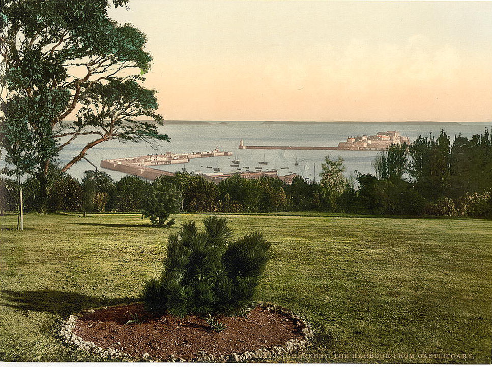 The harbor from Castle Cary, Guernsey