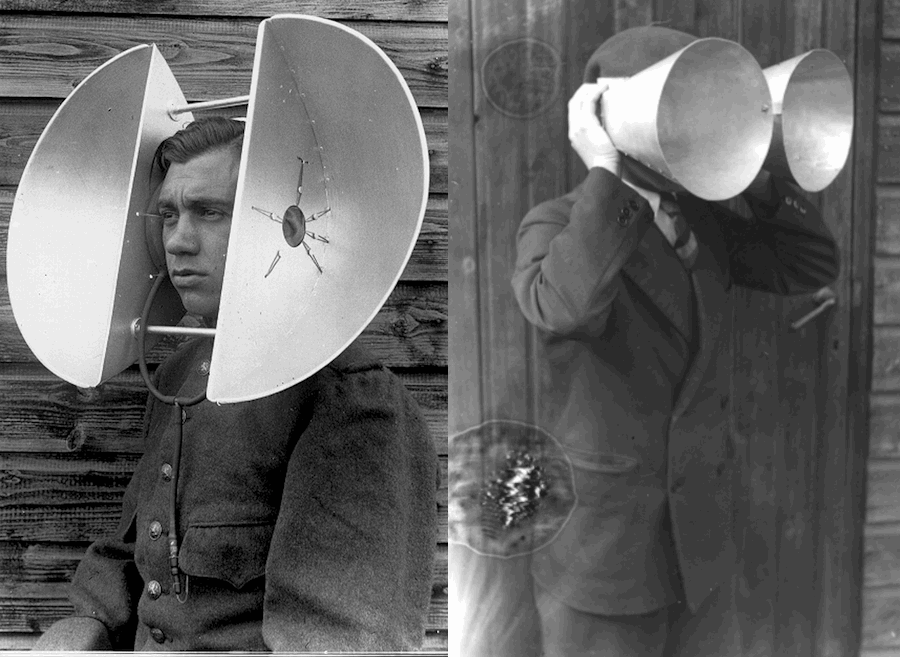 Miniaturized listening devices for the improved mobility, concepts from The Netherlands, 1930s