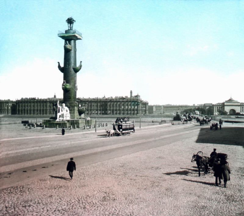 Lighthouse and Winter Palace, Petersburg, 1896