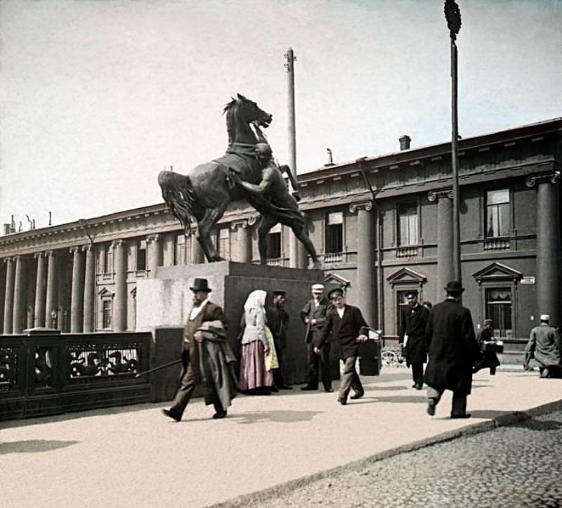 Anichkov Bridge, St. Petersburg, 1896