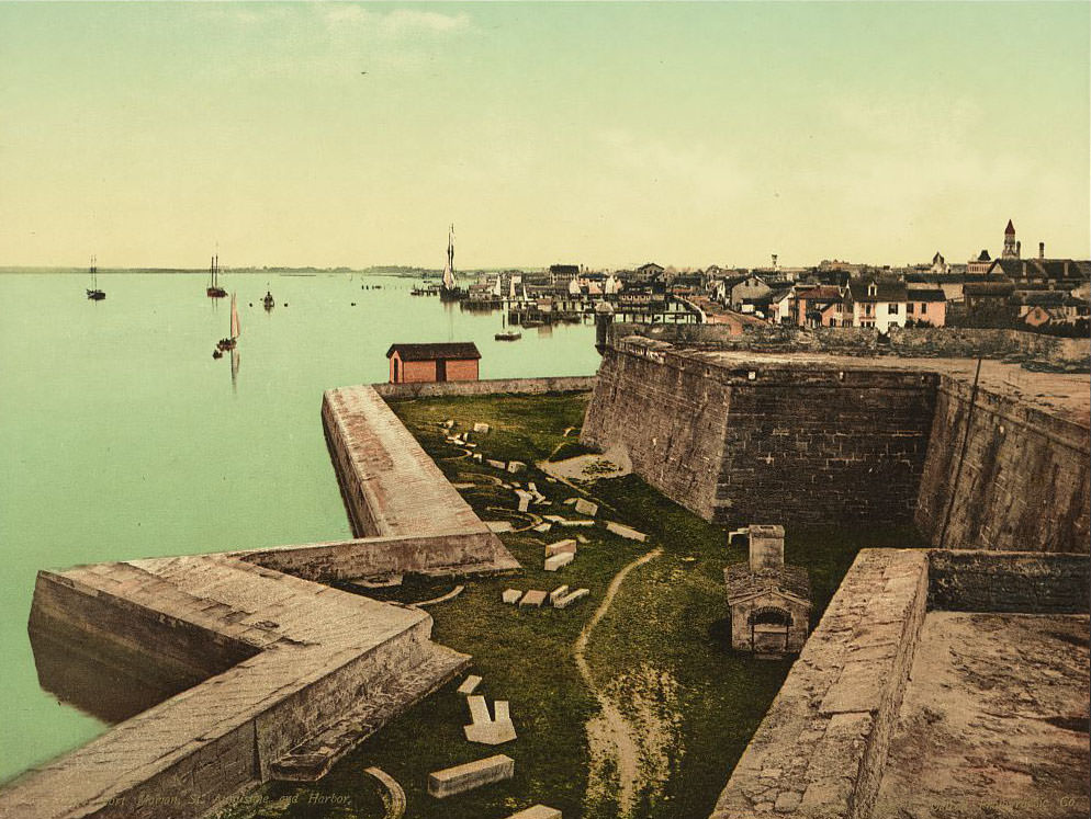 Fort Marion, St. Augustine and harbor, 1898