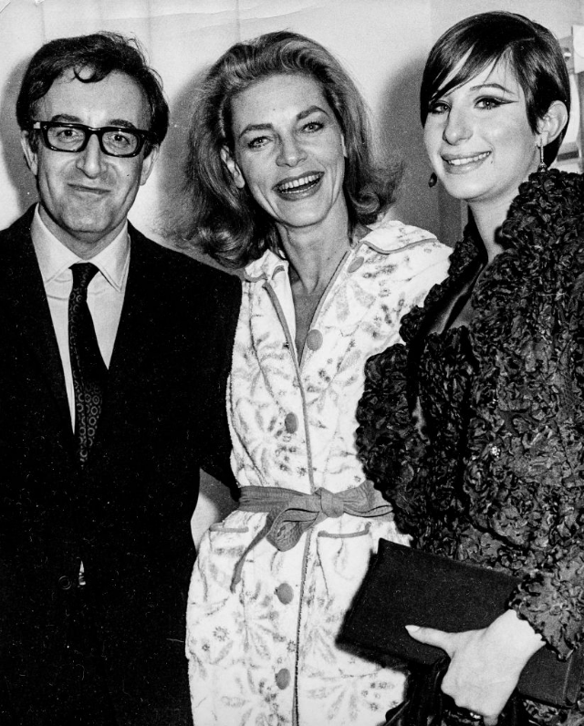 Peter Sellers, Lauren Bacall, Barbra Streisand, 1966.