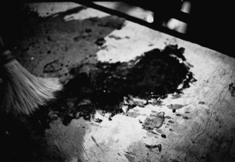 The bloodstained second-floor balcony of the Lorraine Motel, where Dr. Martin Luther King, Jr. was gunned down by an assassin.