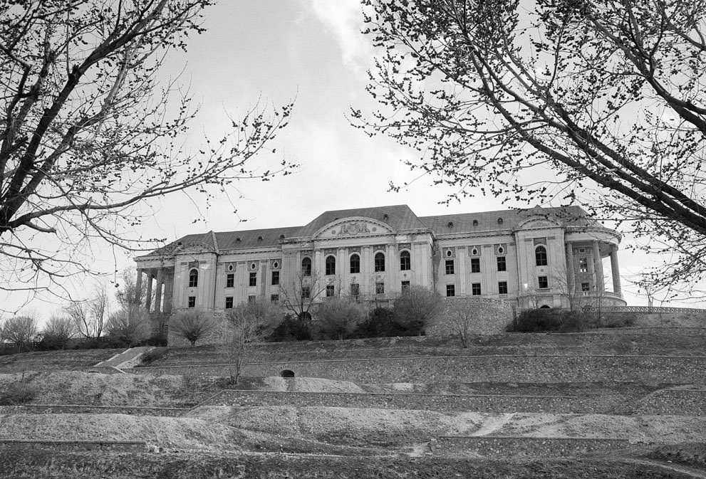Tajbeg (Queen's) Palace, the Palace of Amanullah Khan in Kabul, photographed on October 8, 1949.