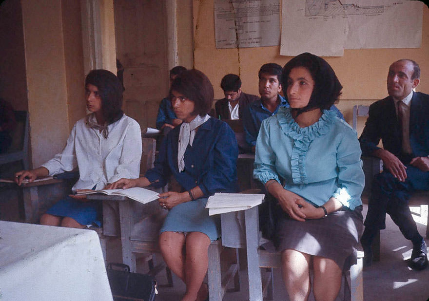 Students at the Higher Teachers College of Kabul