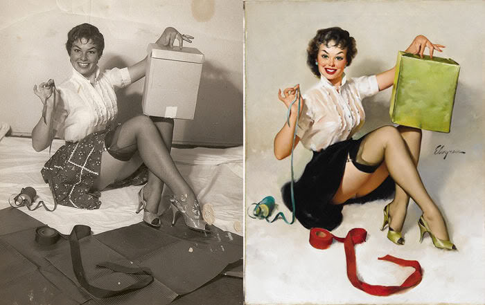 Pin-Up Models Before And After Editing: The Real Women Behind Incredibly Beautiful Paintings
