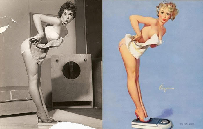 Pin-Up Models Before And After Editing: The Real Women Behind Incredibly Beautiful Paintings