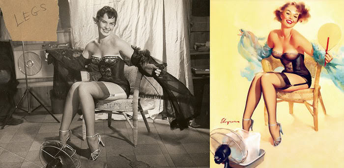 Pin-Up Models Before And After Editing: The Real Women Behind Incredibly Beautiful Paintings