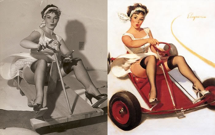 Pin-Up Models Before And After Editing: The Real Women Behind Incredibly Beautiful Paintings