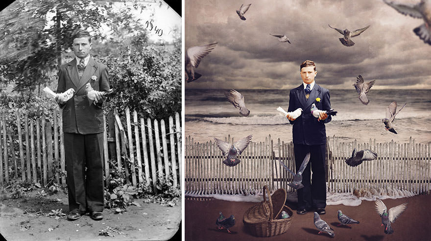 Photographer Recolor Historic Glass-Plate Photos With His Conceptual And Artistic Imagination