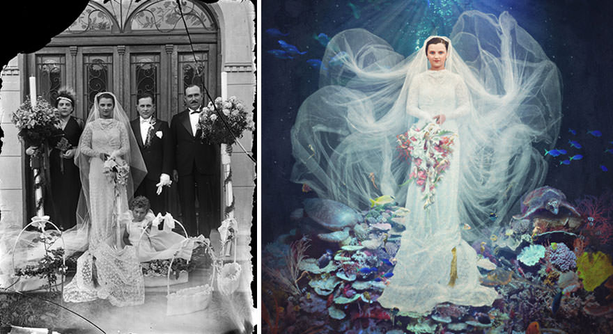 Photographer Recolor Historic Glass-Plate Photos With His Conceptual And Artistic Imagination