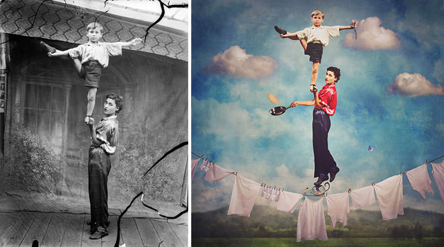 Photographer Recolor Historic Glass-Plate Photos With His Conceptual And Artistic Imagination