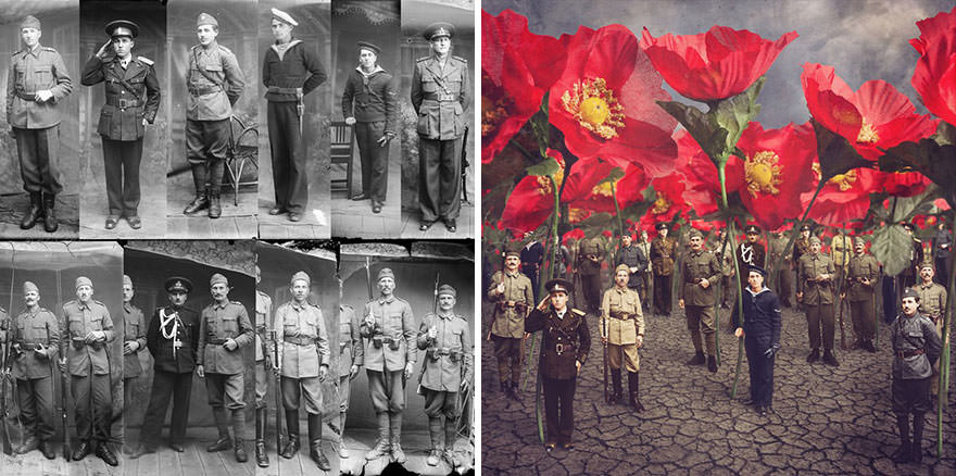 Photographer Recolor Historic Glass-Plate Photos With His Conceptual And Artistic Imagination