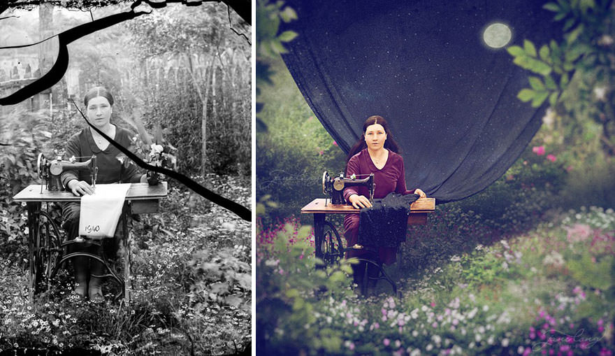 Photographer Recolor Historic Glass-Plate Photos With His Conceptual And Artistic Imagination