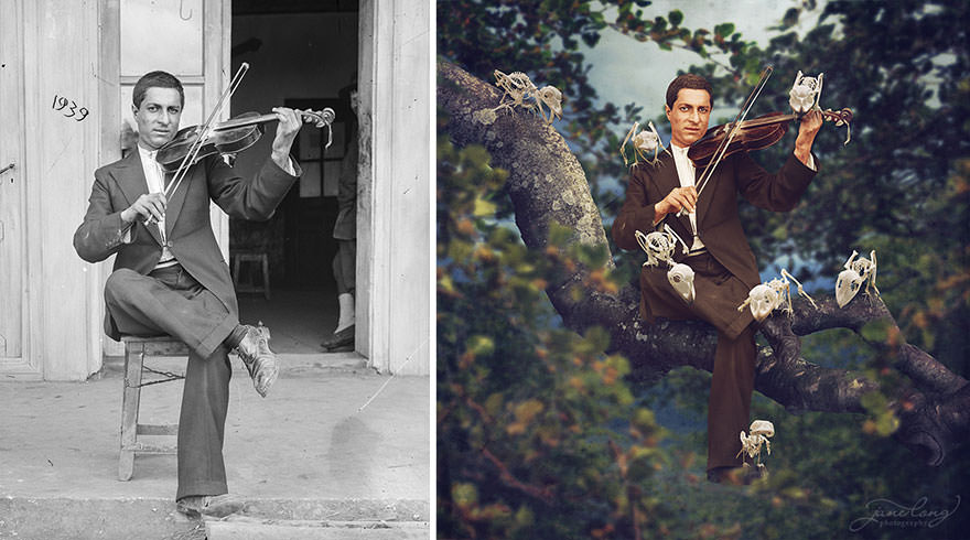 Photographer Recolor Historic Glass-Plate Photos With His Conceptual And Artistic Imagination