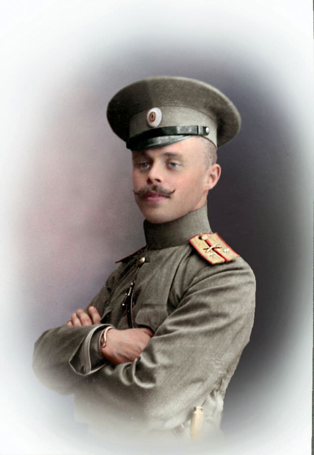 Portrait of a Russian sub-lieutenant, artilleryman
