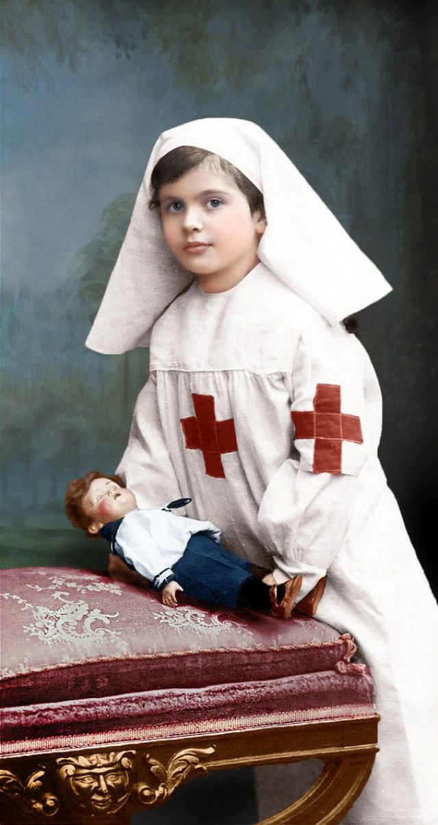 Russian girl with doll