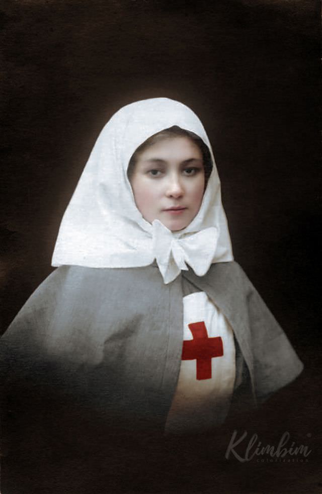 Portrait of a Russian nurse, 1914
