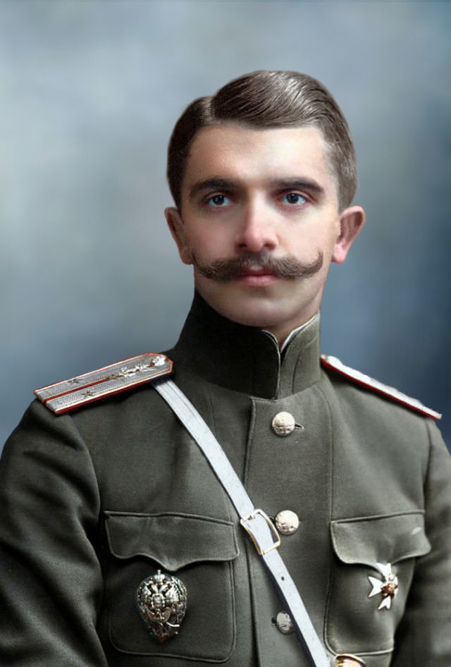 The first Russian military pilot Evgeny Rudnev
