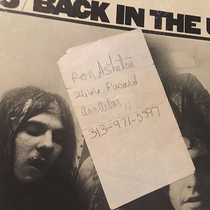 Found an address and phone number for the one and only Detroit Rock ‘N’ Roll legend, Ron Asheton