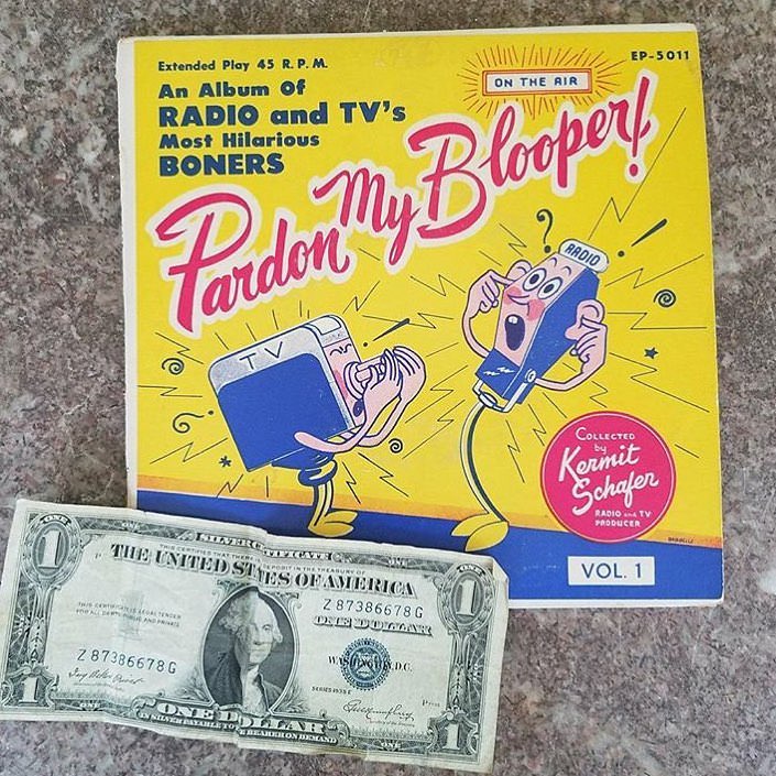 Found a 1935 silver certificate inside this old blooper record!