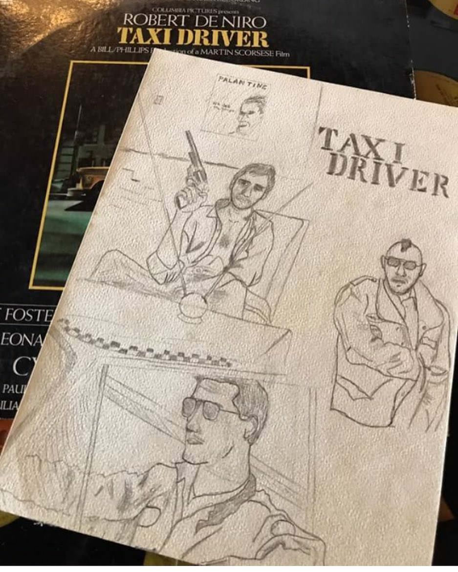 Found this amazing sketch of scenes from the classic movie "Taxi Driver".