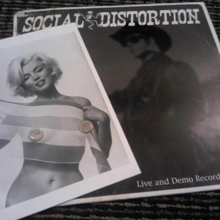 Found a couple Social Distortion bootlegs at a Goodwill and out fell some Marilyn Monroe pin ups.