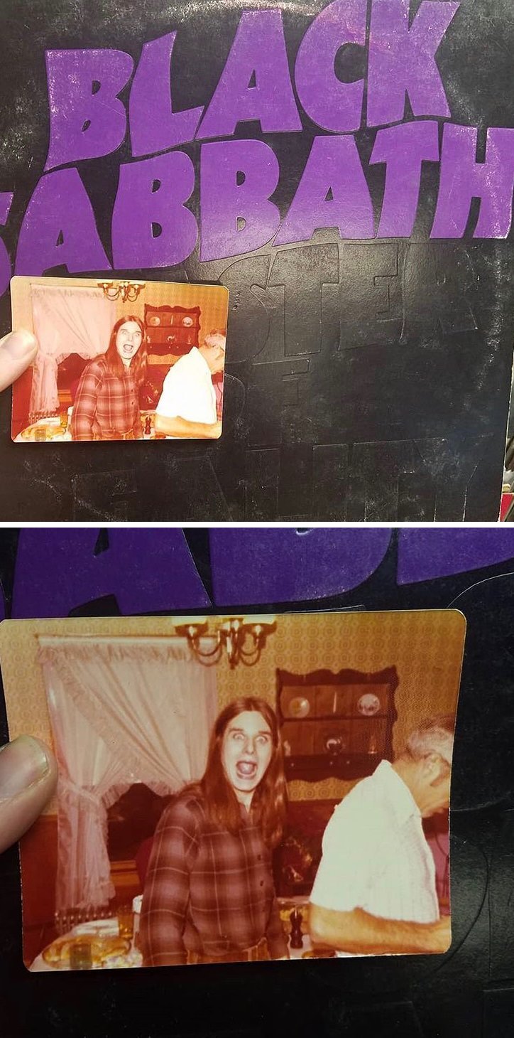 Found an old photo of Ozzy, inside of this copy of Sabbath’s ‘Master of Reality’.