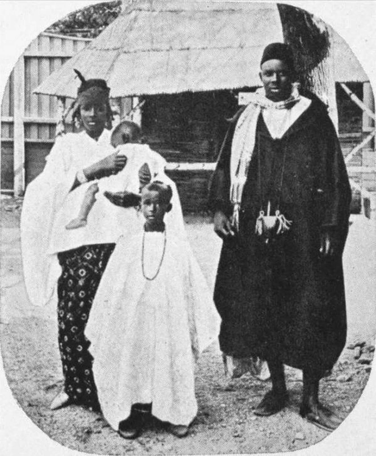 African exhibition subjects pose in Oslo, Norway, 1914.