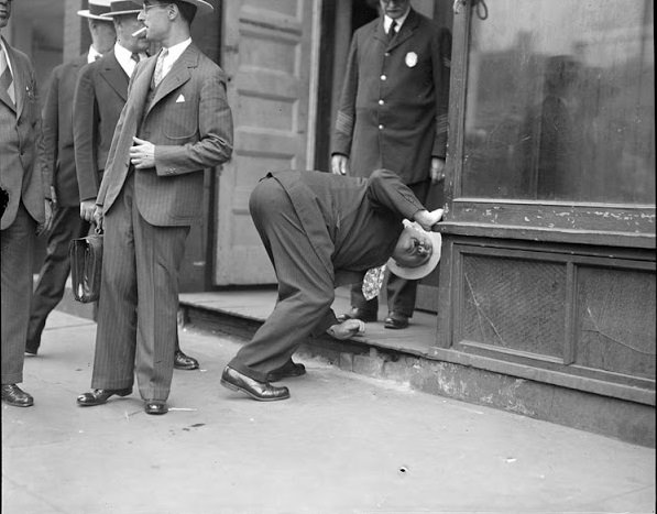 Superintendent Crowley Inspects a Speakeasy, 1930