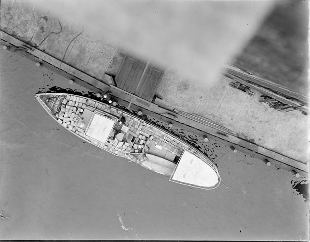 Aerial Photo of a Seized Rum Runner