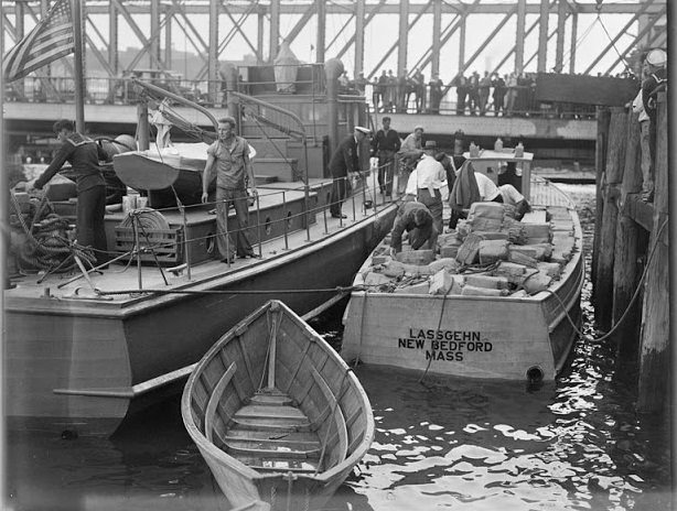 Captured Rum Runner Brought to the Appraiser’s Stores – c. 1917-1934