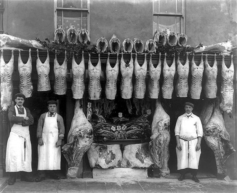 Butchers Shops Of Victorian Era: Photos Show Slaughtered Animals Hung Outside The Shops