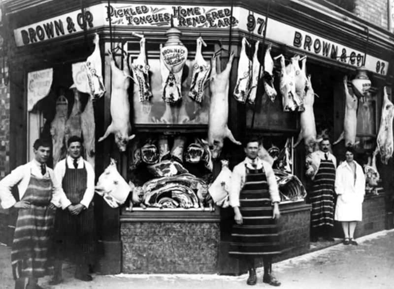 Butchers Shops Of Victorian Era: Photos Show Slaughtered Animals Hung Outside The Shops