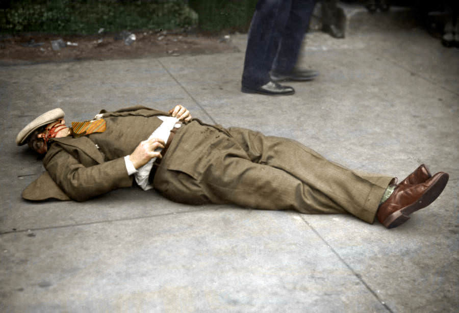 The body of Earl "Hymie" Weiss, leader of Chicago's North Side Gang. He was killed when Al Capone's men opened fire with a submachine gun on him and his associates while they were visiting a courthouse where an ally of his was on trial, 1926.