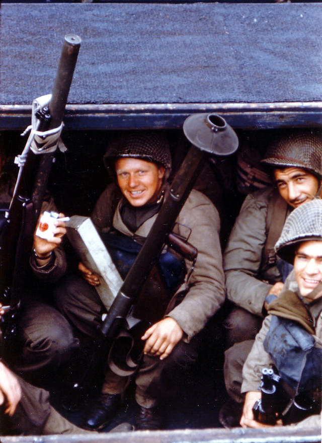 5 Rangers battalion in a troop ship LCA before departure to Normandy, Weymouth, England, 5 June 1944