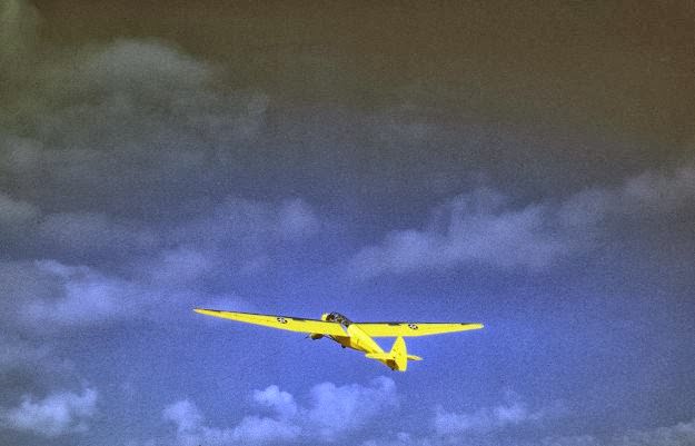 Marine Corps glider in flight out of Parris Island, South Carolina, in May of 1942