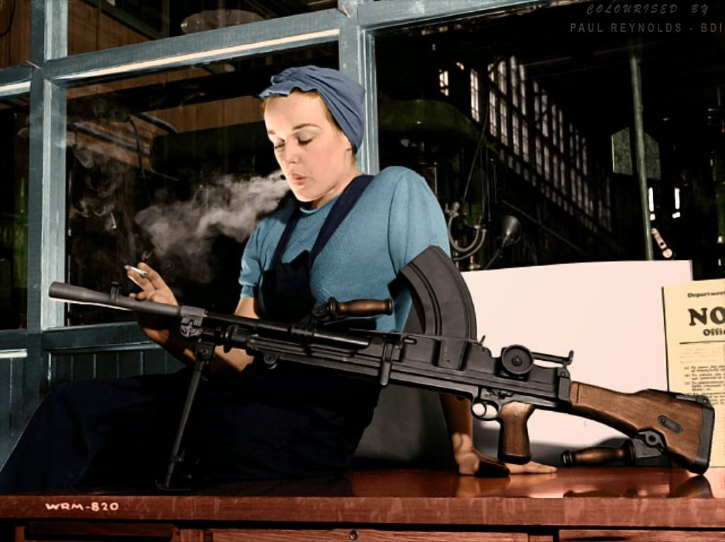 Veronica Foster, (b.1922 - d.2000) popularly known as "Ronnie, the Bren Gun Girl", was a Canadian icon representing nearly one million Canadian women who worked in the manufacturing plants that produced munitions and materiel during World War II