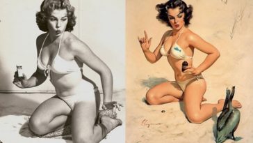 Pin-Up Models Before And After Editing: The Real Women Behind Incredibly Beautiful Paintings