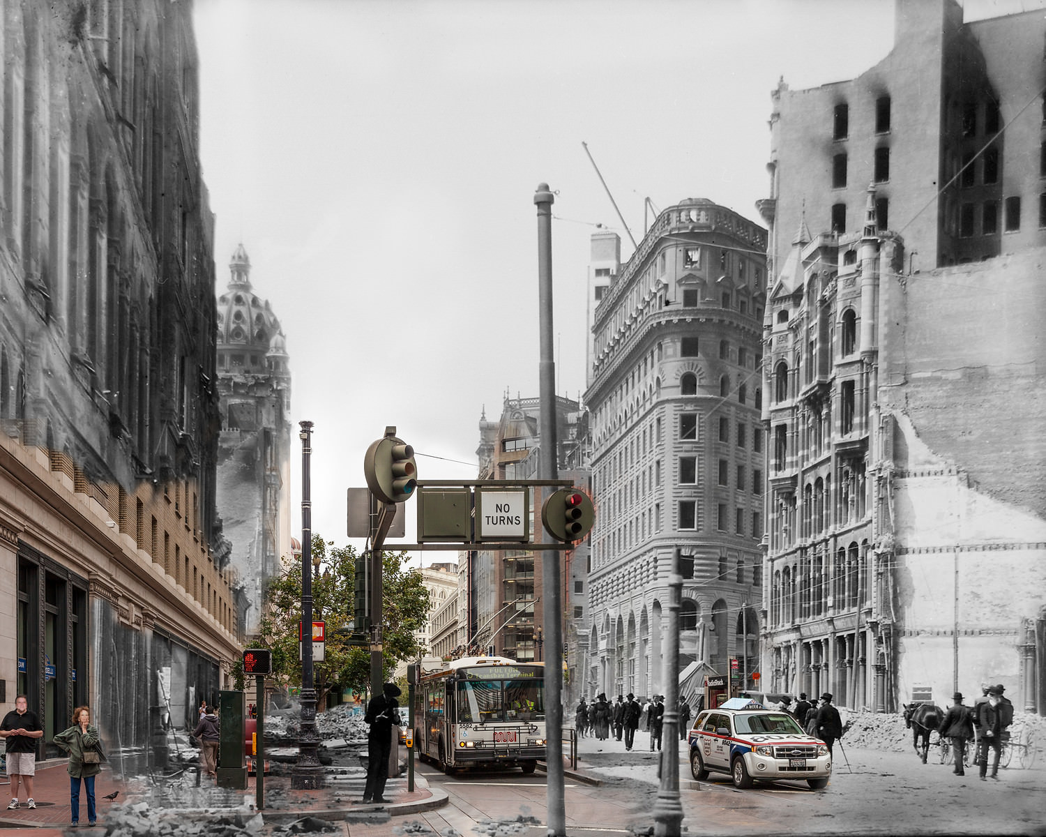 Looking west on Market from New Montgomery St.