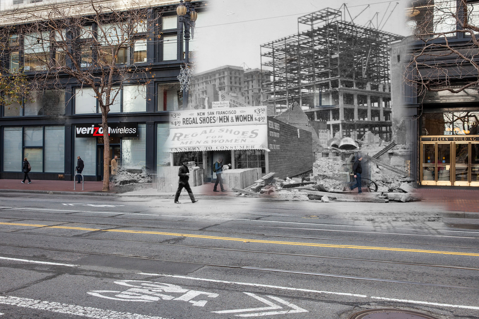 Stockton and Market facing the Phelan Building.