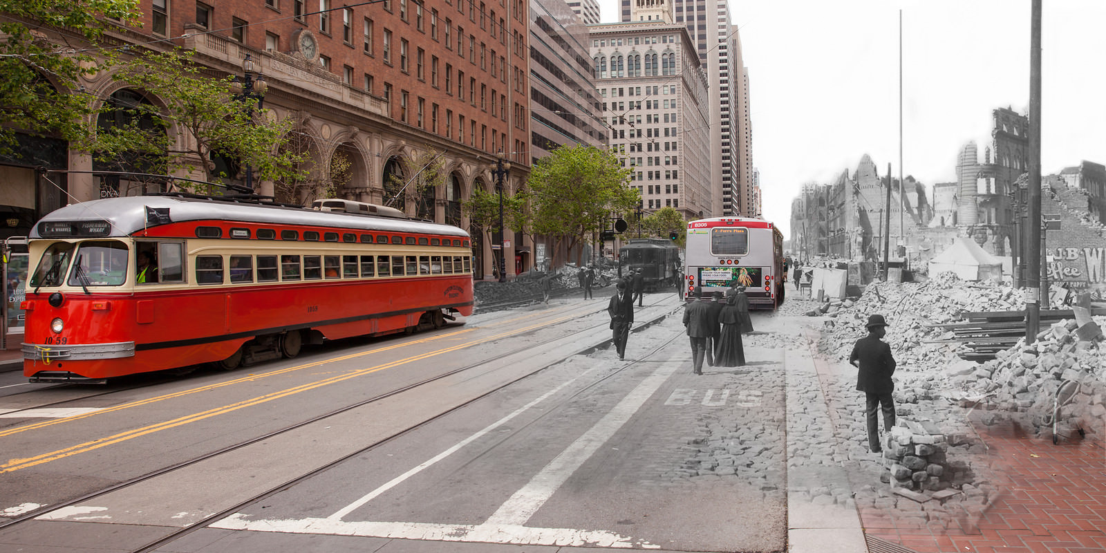 West on Market St. from Steuart St.