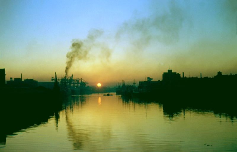 Sunset over Clydebank, 1961