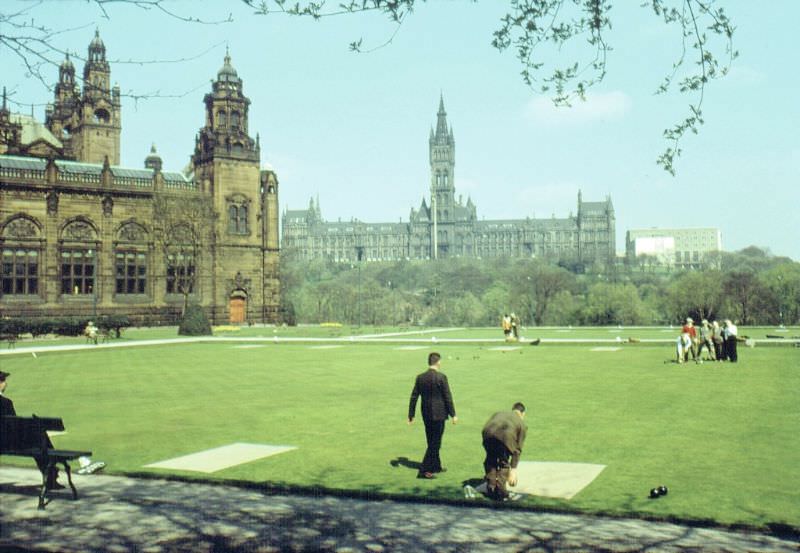 Bowling Green, Kelvingrove Art Gallery & The University, 1961