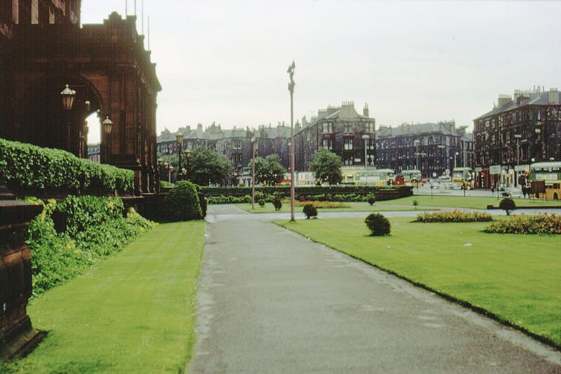 Kelvingrove Art Gallery gardens, July 1967