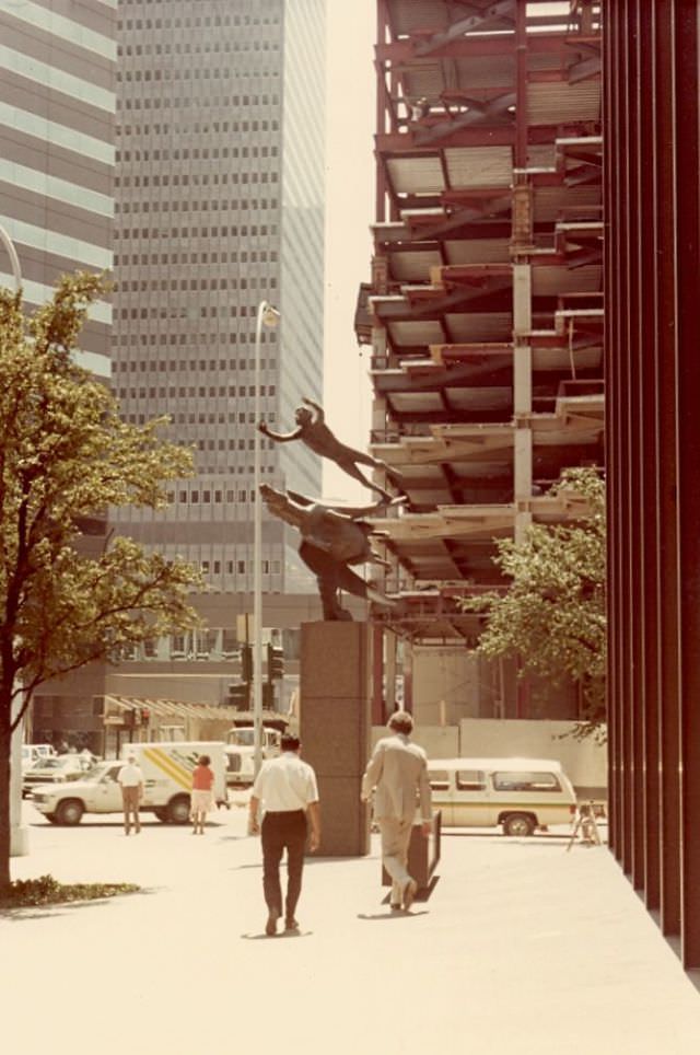 Harwood Center under construction, 1981